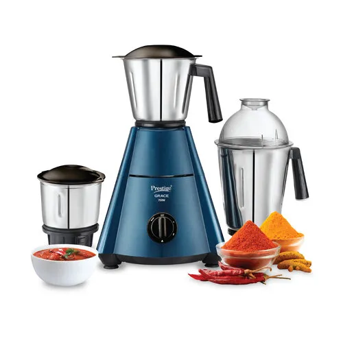 Prestige 750 Watts Grace Mixer Grinder with 3 Stainless Steel Jars